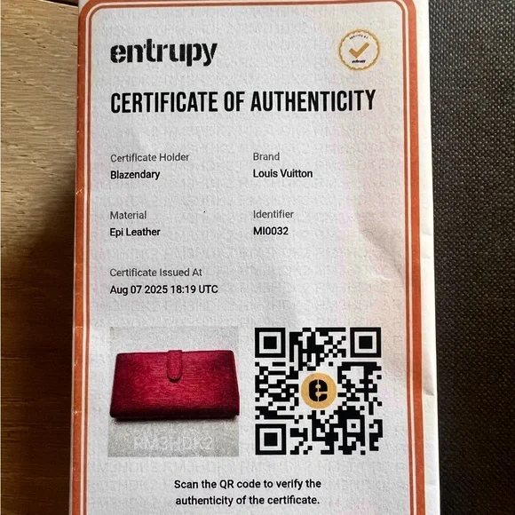 Louis Vuitton Castilian Red Epi Leather Long Viennois Continental Wallet - Picture 7 of 9